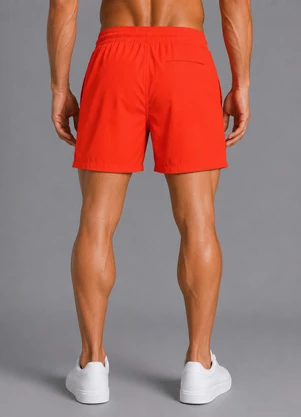 Select - Bermuda Masculina em Suede com Bolsos Laranja - SELECT