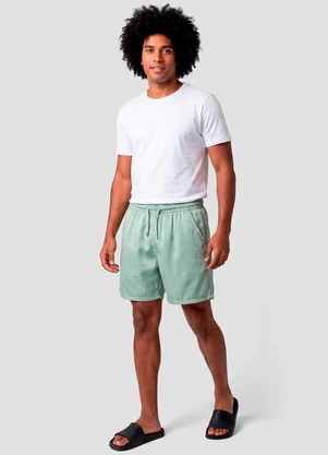 Select - Bermuda Masculina em Suede com Bolsos Verde - SELECT