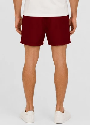 Rovitex - Bermuda Masculina em Suede com Bolsos Vermelho - ROVITEX