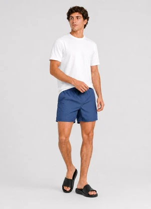 Select - Bermuda Masculina em Tactel com Bolsos Azul - SELECT