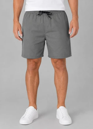 Select - Bermuda Masculina em Tactel com Bolsos Cinza - SELECT