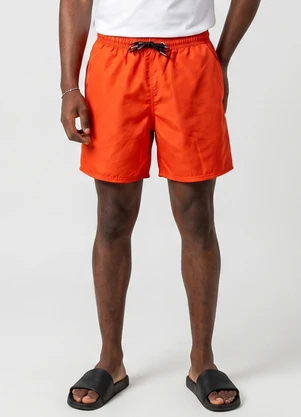 Rovitex - Bermuda Masculina em Tactel com Bolsos Laranja - ROVITEX