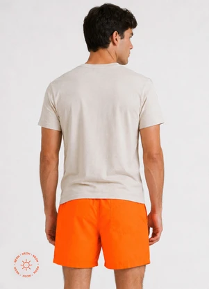 Rovitex - Bermuda Masculina em Tactel com Bolsos Laranja - ROVITEX