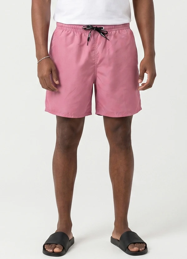 Rovitex - Bermuda Masculina em Tactel com Bolsos Rosa