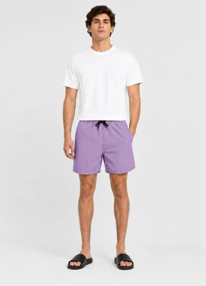 Select - Bermuda Masculina em Tactel com Bolsos Roxo - SELECT