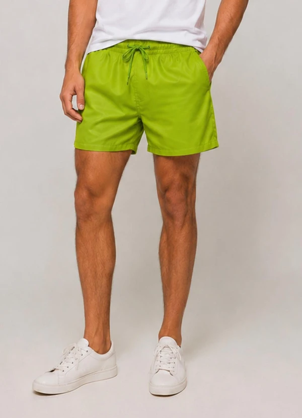 Select - Bermuda Masculina em Tactel com Bolsos Vermelho