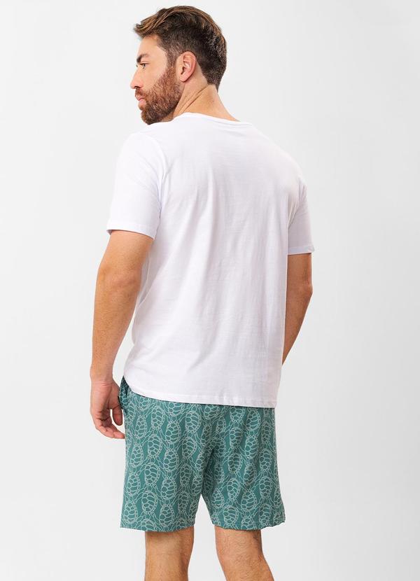 Diametro - Bermuda Masculina Estampada em Tactel Verde 2