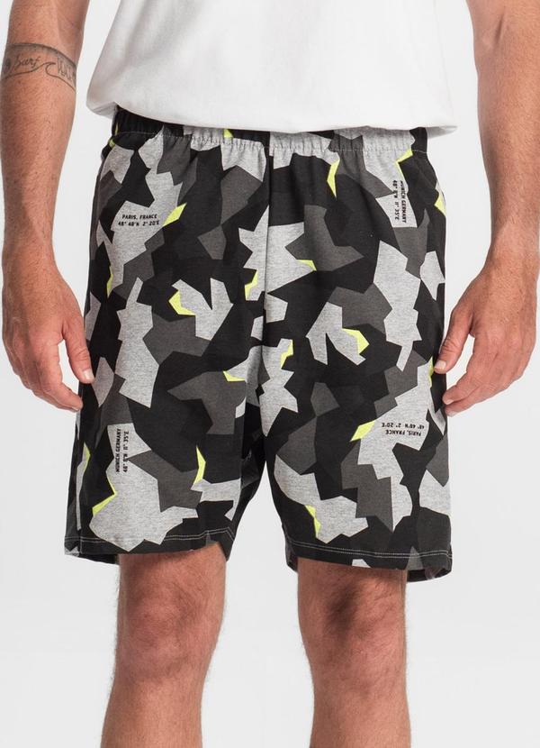 Select - Bermuda Masculina Estampada Amarelo