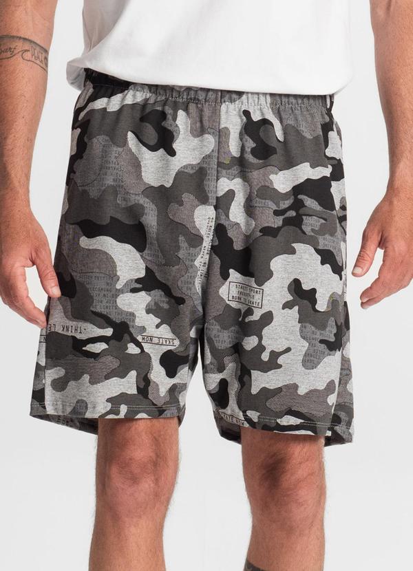 Select - Bermuda Masculina Estampada Cinza