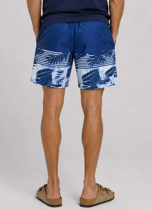 Rovitex - Bermuda Masculina Estampada Tactel Azul - ROVITEX