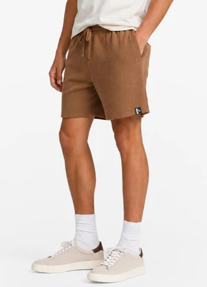 Minty - Bermuda Masculina Malhão Maquinetado Marrom - MINTY