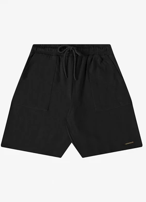 Diametro - Bermuda Masculina Malhão Maquinetado Preto - DIAMETRO