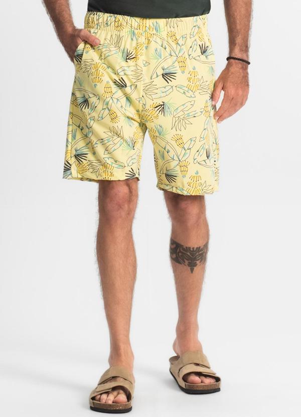 Diametro - Bermuda Masculina Microfibra Amarelo
