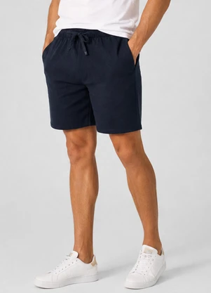 Rovitex - Bermuda Masculina Moletinho com Bolsos Azul - ROVITEX
