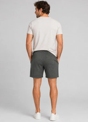 Rovitex - Bermuda Masculina Moletinho com Bolsos Cinza - ROVITEX