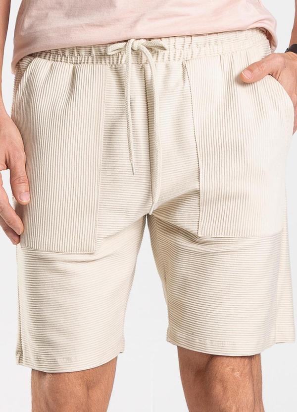 Diametro - Bermuda Masculina Moletinho Gorgurinho Bege