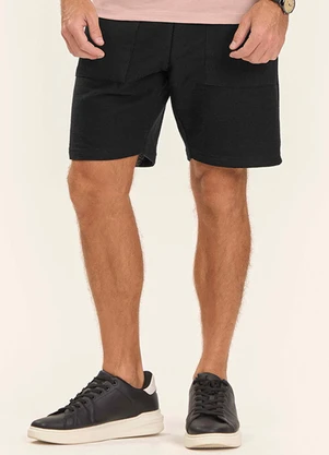 Diametro - Bermuda Masculina Moletinho Gorgurinho Preto - DIAMETRO