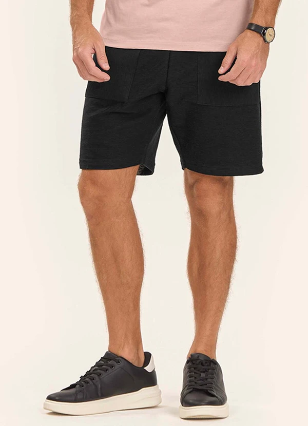 Diametro - Bermuda Masculina Moletinho Gorgurinho Preto 4