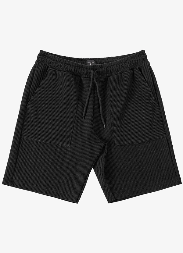 Diametro - Bermuda Masculina Moletinho Gorgurinho Preto 5