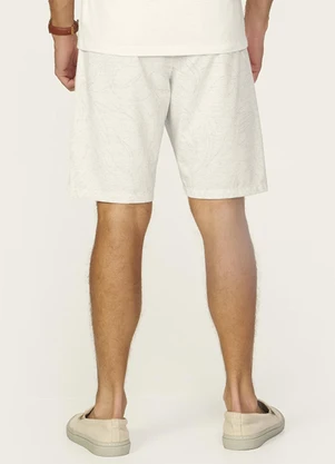 Diametro - Bermuda Masculina Moletinho Maquinetado Branco - DIAMETRO