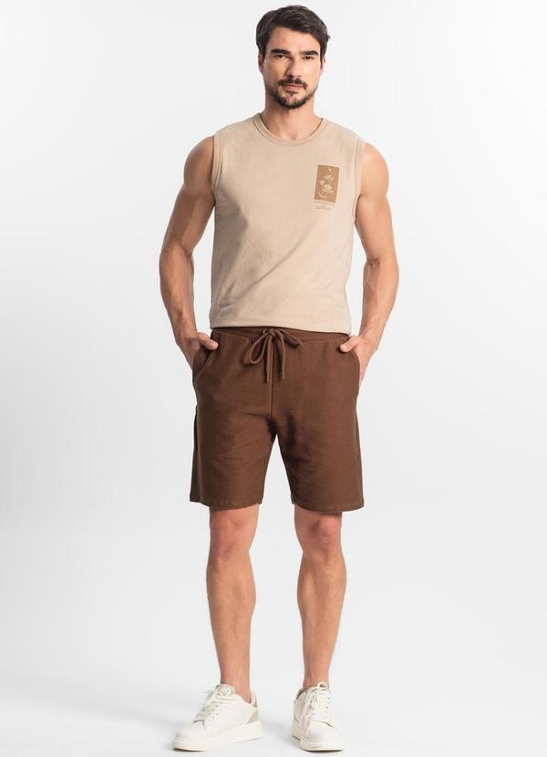 Diametro - Bermuda Masculina Moletinho Marrom 3