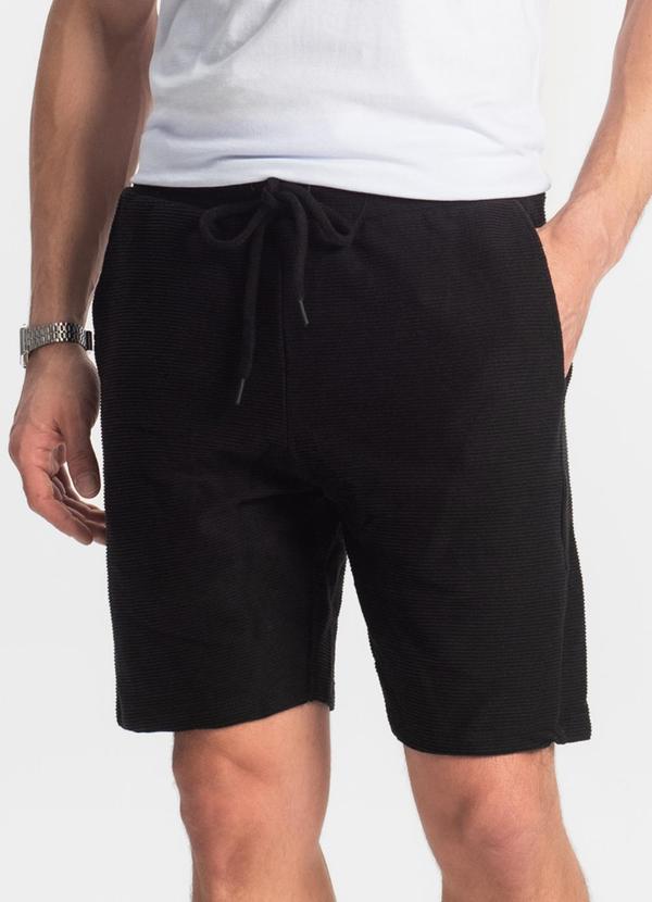 Diametro - Bermuda Masculina Moletinho Preto 1