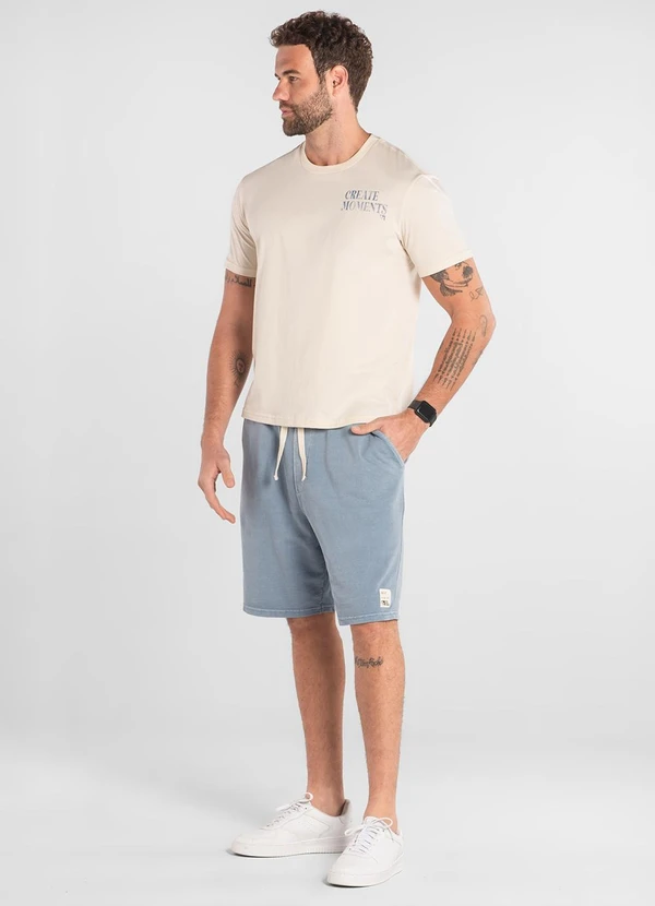 The Philippines - Bermuda Masculina Moletinho Azul 3