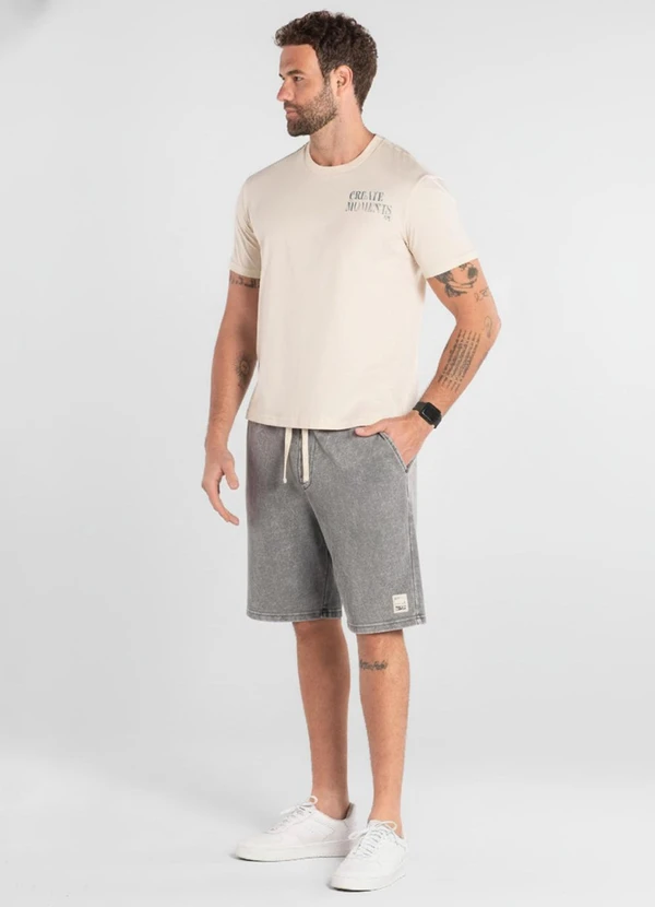 The Philippines - Bermuda Masculina Moletinho Cinza 3