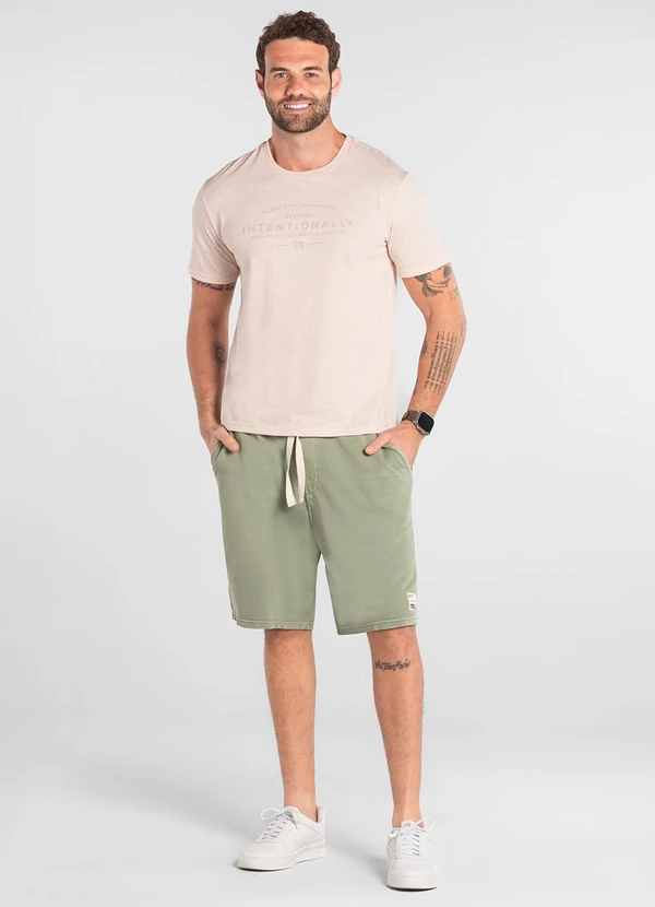 The Philippines - Bermuda Masculina Moletinho Verde 3