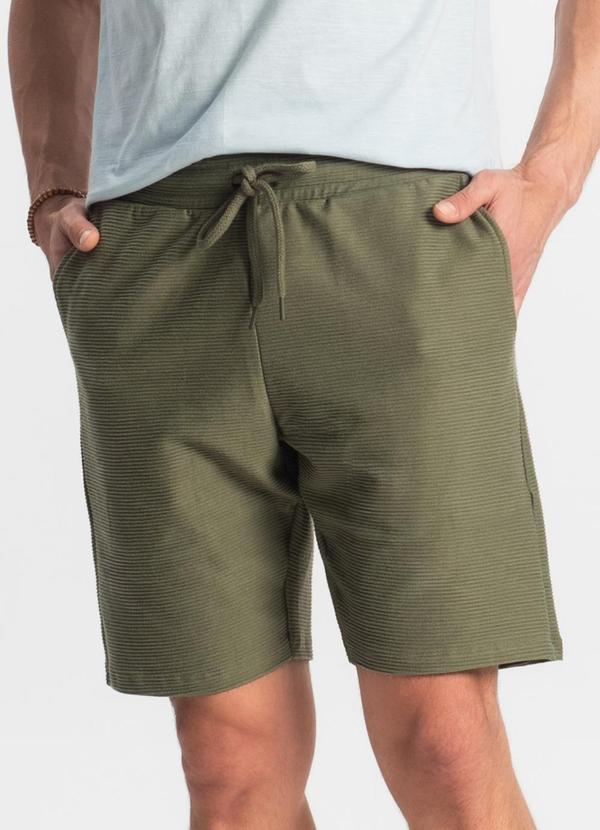 Diametro - Bermuda Masculina Moletinho Verde