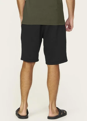 Diametro - Bermuda Masculina Moletom 3 Cabos Preto - DIAMETRO
