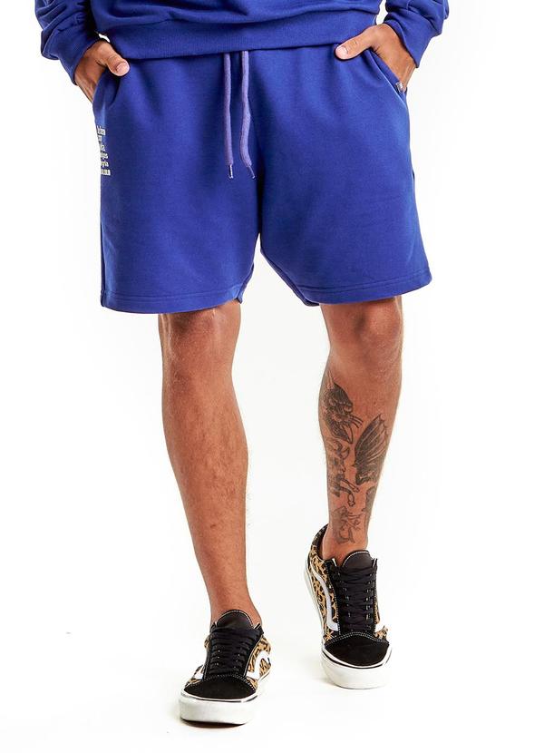 Pakalolo - Bermuda Masculina Moletom Azul