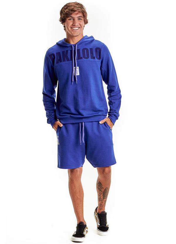 Pakalolo - Bermuda Masculina Moletom Azul 2
