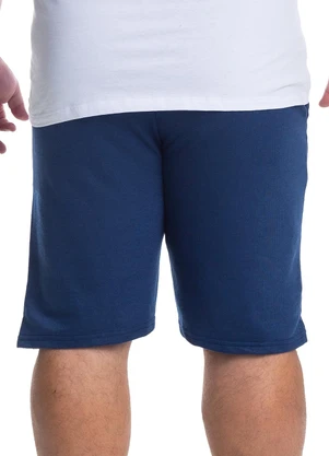 Rovitex - Bermuda Masculina Moletom Plus Size Select Azul - ROVITEX