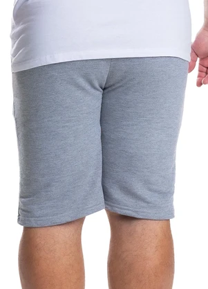 Rovitex - Bermuda Masculina Moletom Plus Size Select Cinza - ROVITEX