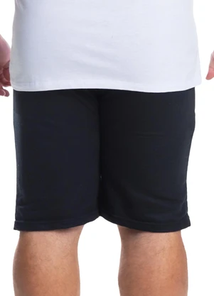 Rovitex - Bermuda Masculina Moletom Plus Size Select Preto - ROVITEX