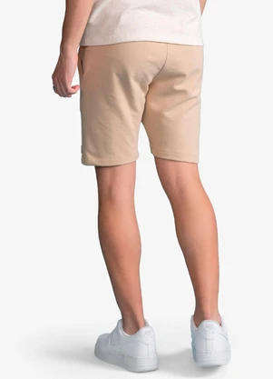 Minty - Bermuda Masculina Moletom Sarjado com Marrom - MINTY