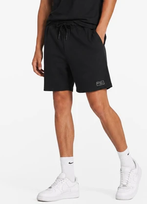Minty - Bermuda Masculina Moletom Sarjado com Preto - MINTY