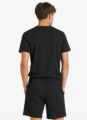 Minty - Bermuda Masculina Moletom Sarjado com Preto - MINTY