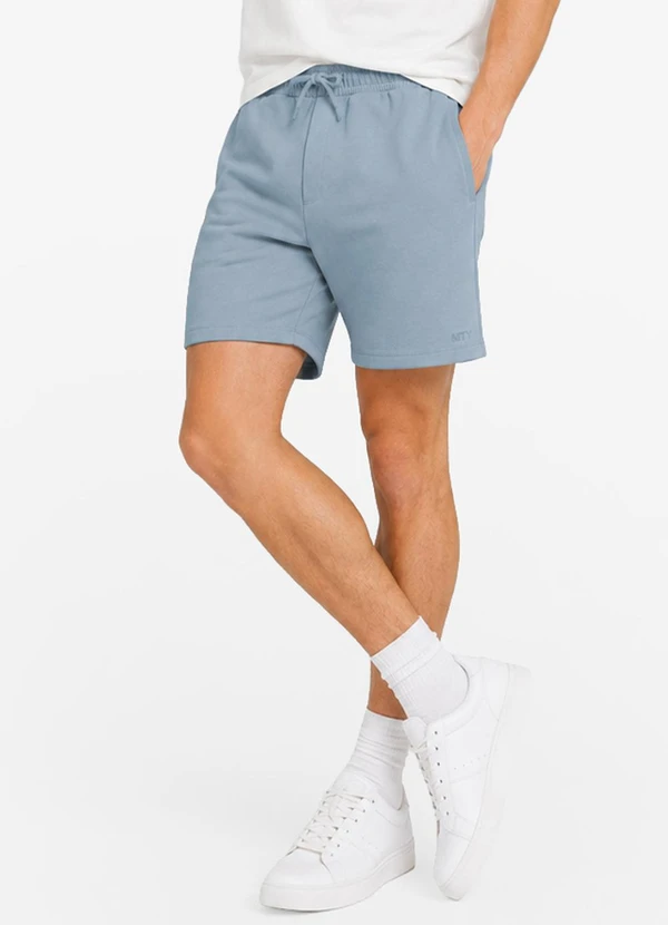 Minty - Bermuda Masculina Piquet Verona com Bolso Azul