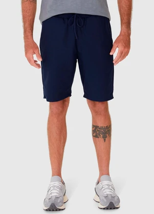 Malwee - Bermuda Masculina Plus Size Bolso Faca Azul - MALWEE