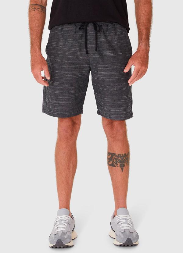 Malwee - Bermuda Masculina Plus Size Bolso Faca Preto