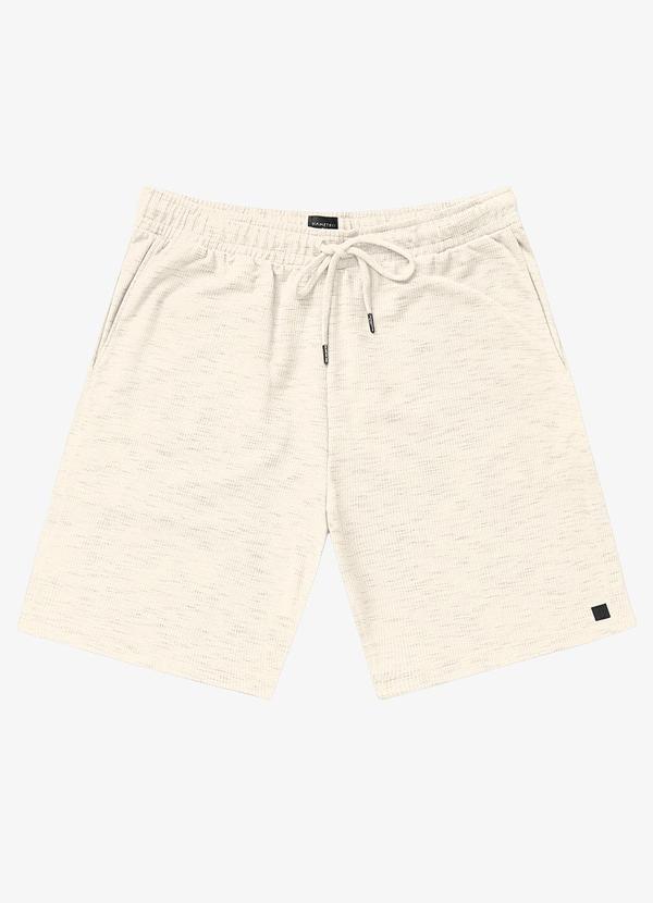 Diametro - Bermuda Masculina Plus Size Moletinho Bege