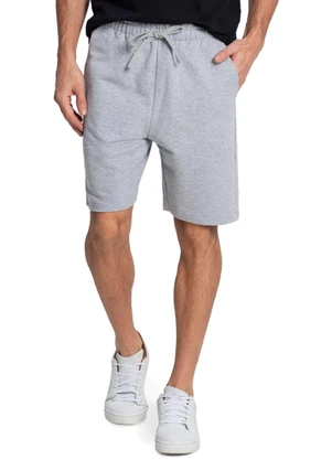 Diametro - Bermuda Masculina Plus Size Moletom Cinza - DIAMETRO