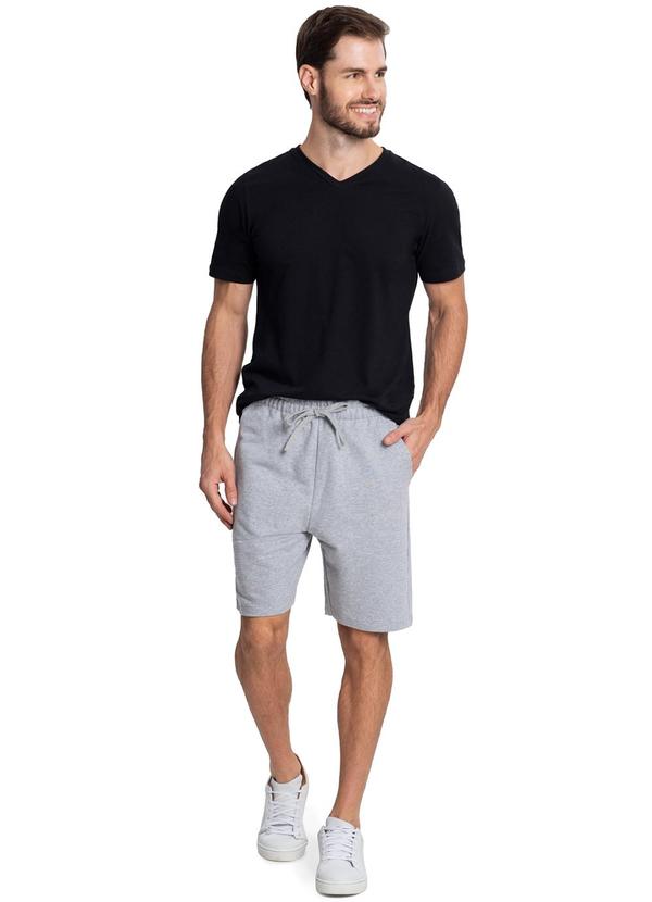 Diametro - Bermuda Masculina Plus Size Moletom Cinza 3