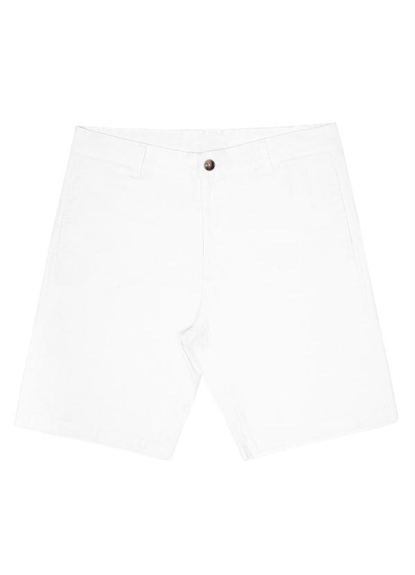 Rovitex - Bermuda Masculina Sarja Branco