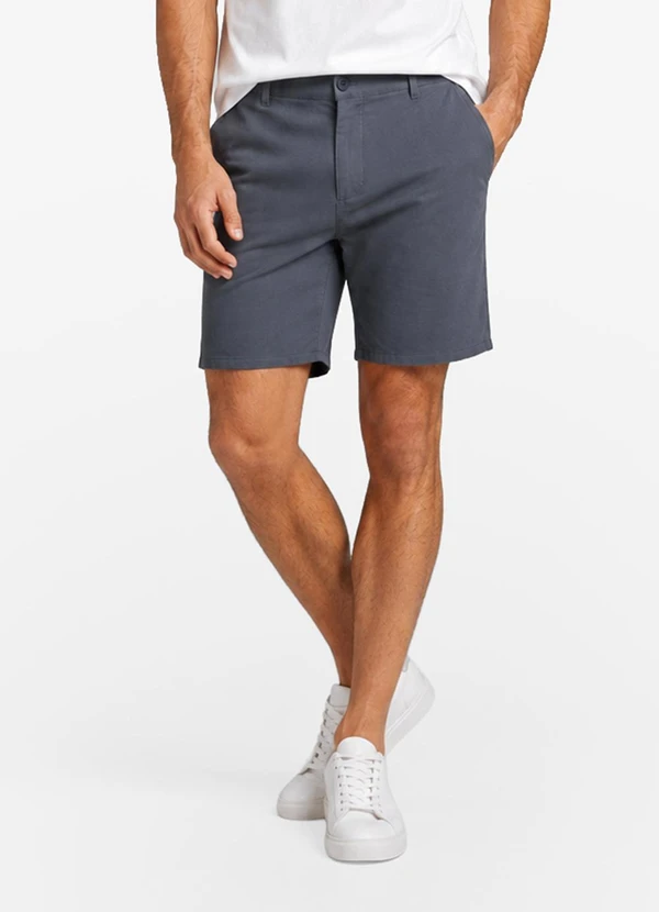 Diametro - Bermuda Masculina Sarja Cinza