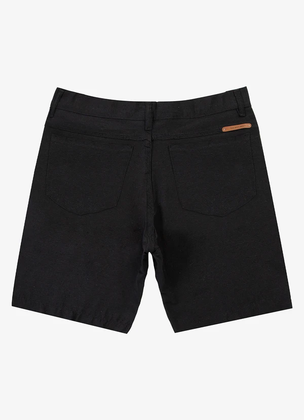 Rovitex - Bermuda Masculina Sarja com Bolsos Shift Preto 2