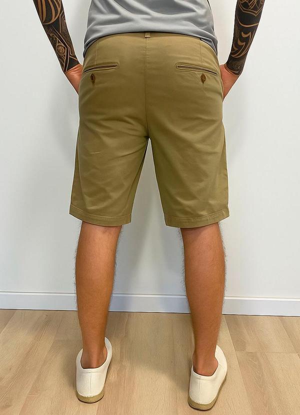 Rafree - Bermuda Masculinaulina de Sarja Marrom Claro 2