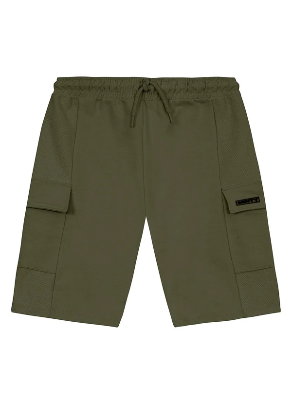 Minty - Bermuda Masculino em Moletom Sarjado Verde
